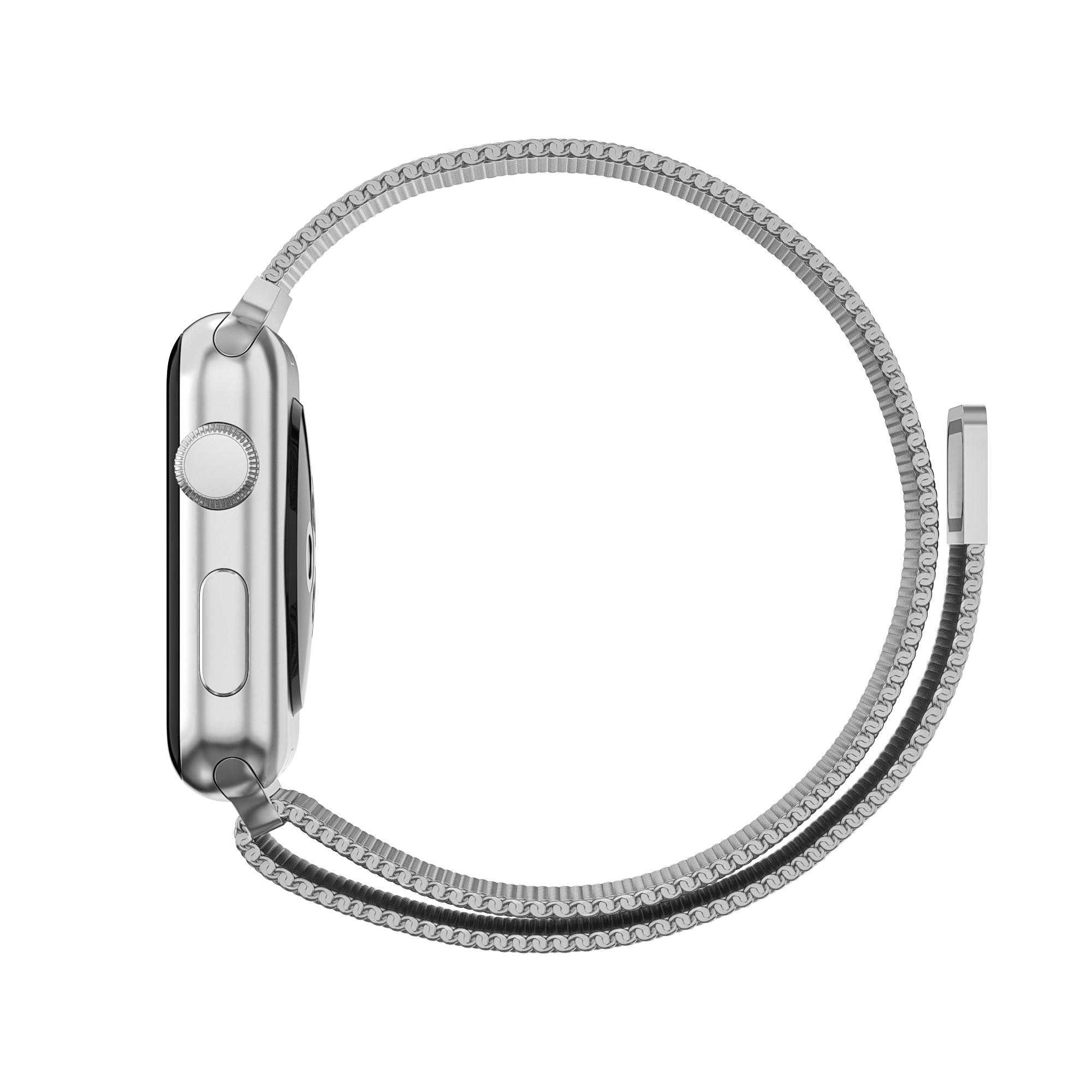 Apple Watch 41mm Series 9 Milanese Loop Band Silver