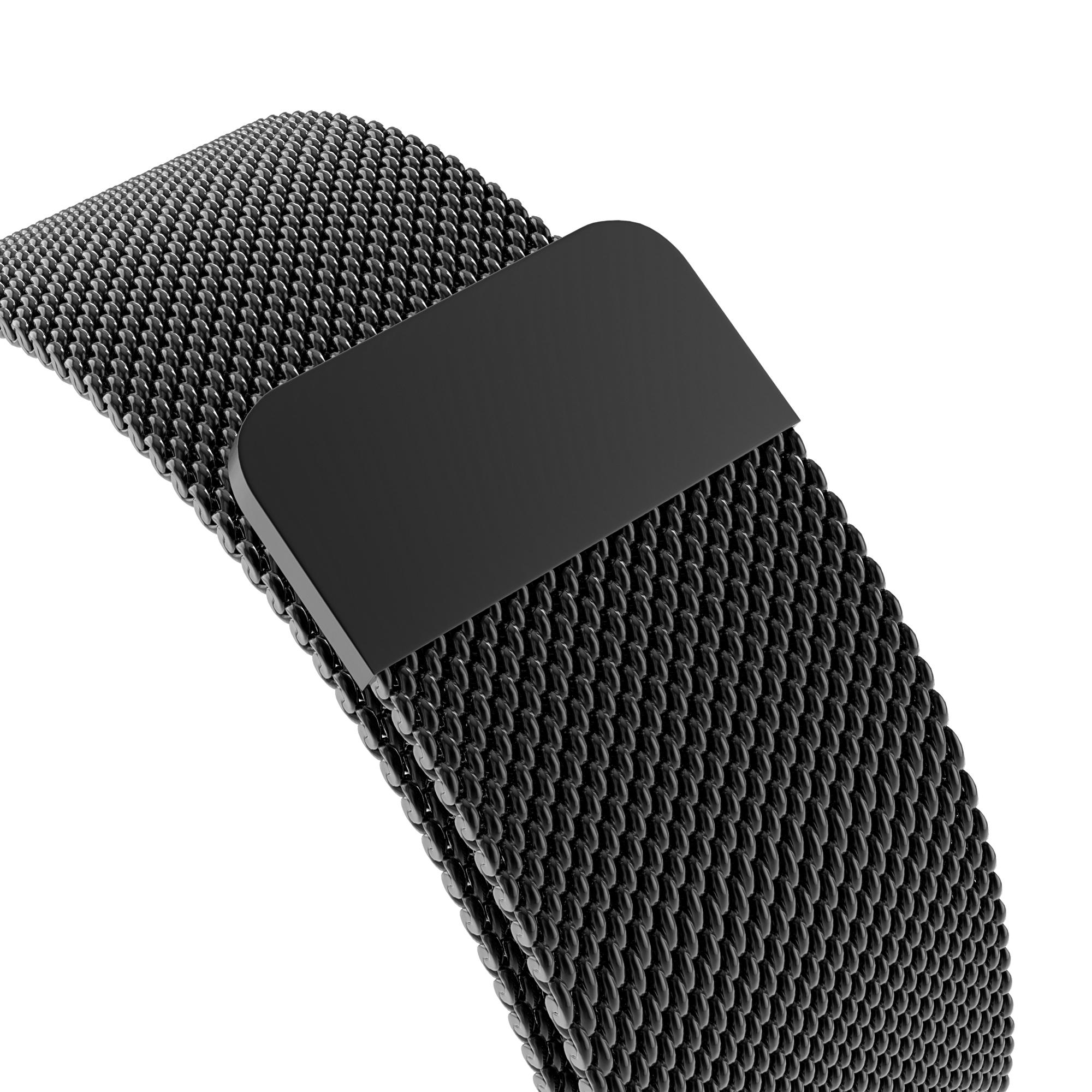 Apple Watch 45mm Series 7 Milanese Loop Band Black