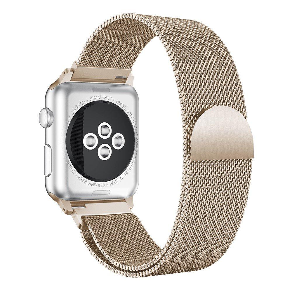 Apple Watch 45mm Series 7 Milanese Loop Band Champagne Gold