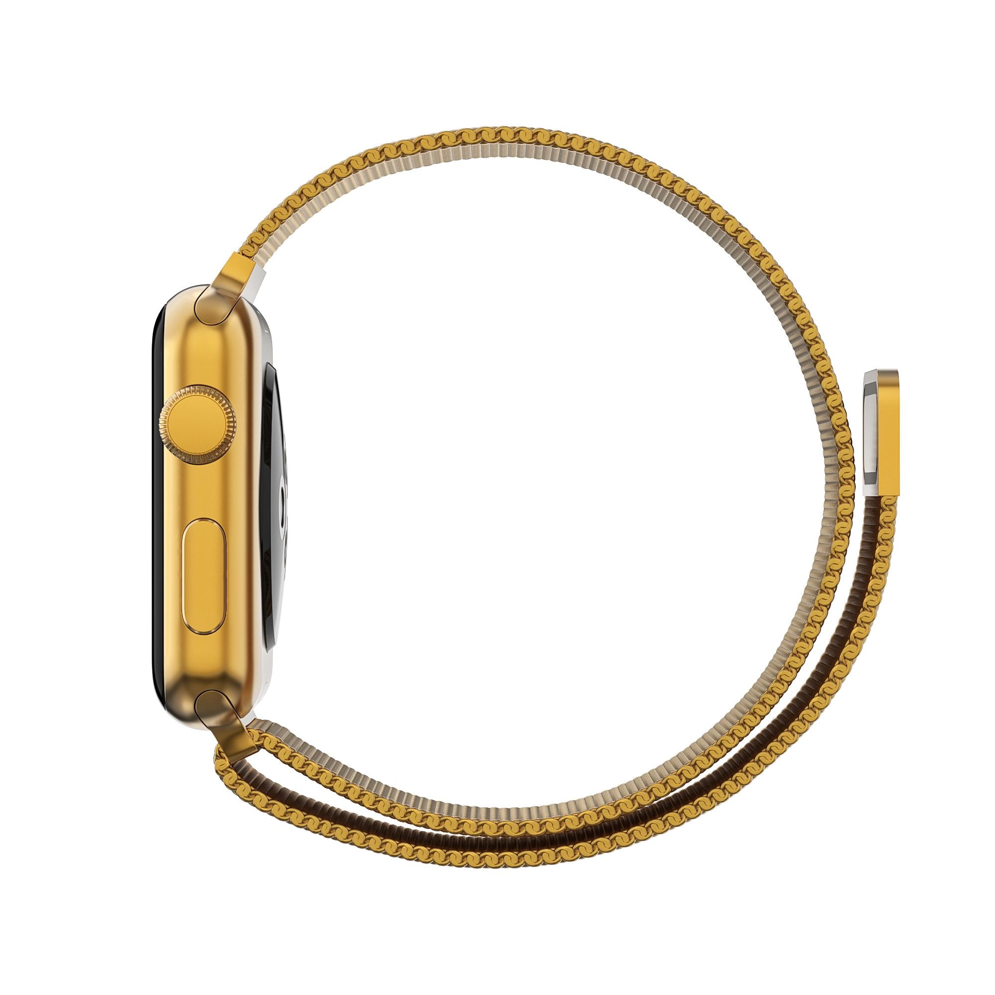 Apple Watch SE 44mm Milanese Loop Band Gold