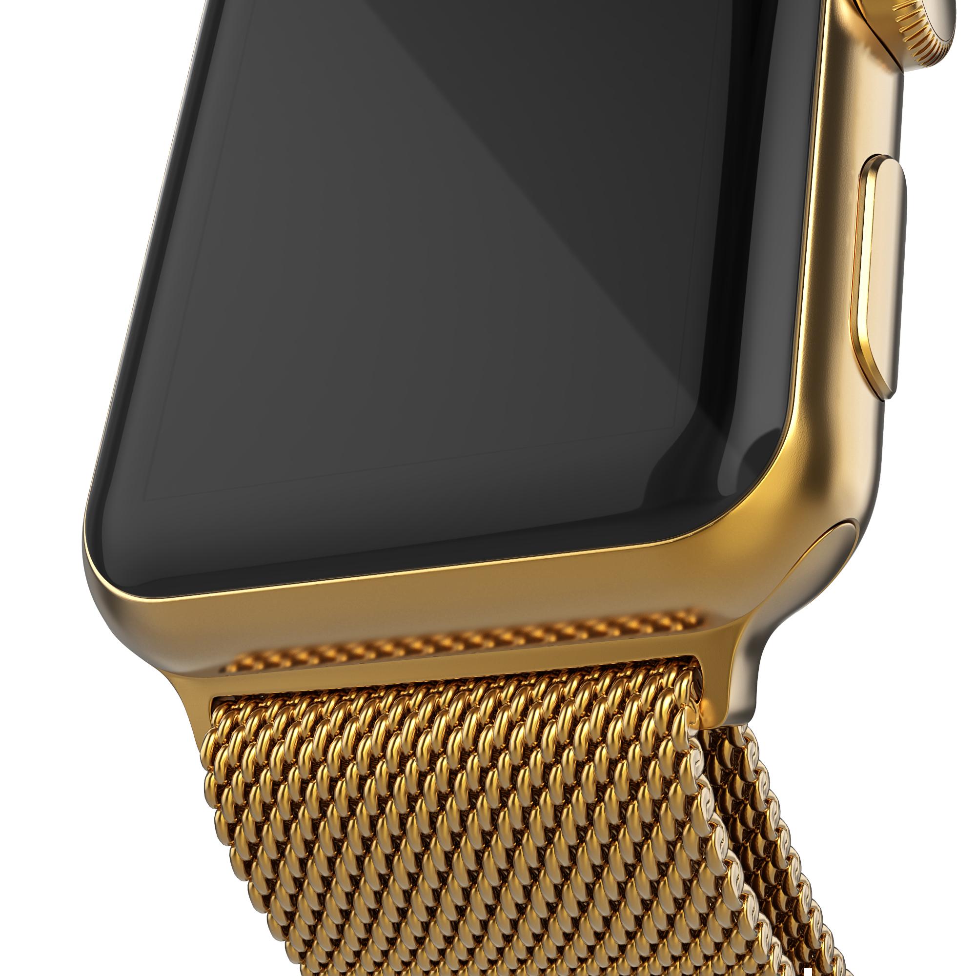 Apple Watch SE 44mm Milanese Loop Band Gold