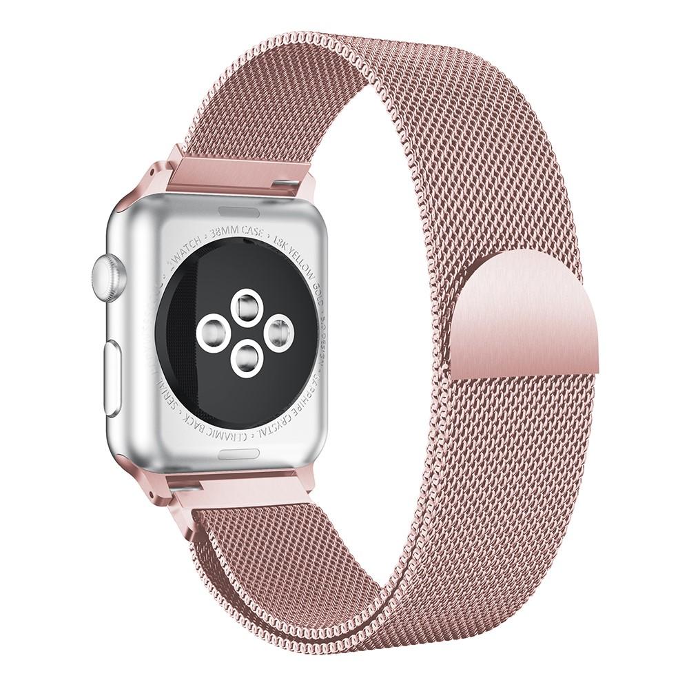 Apple Watch 45mm Series 8 Milanese Loop Band Rose Gold