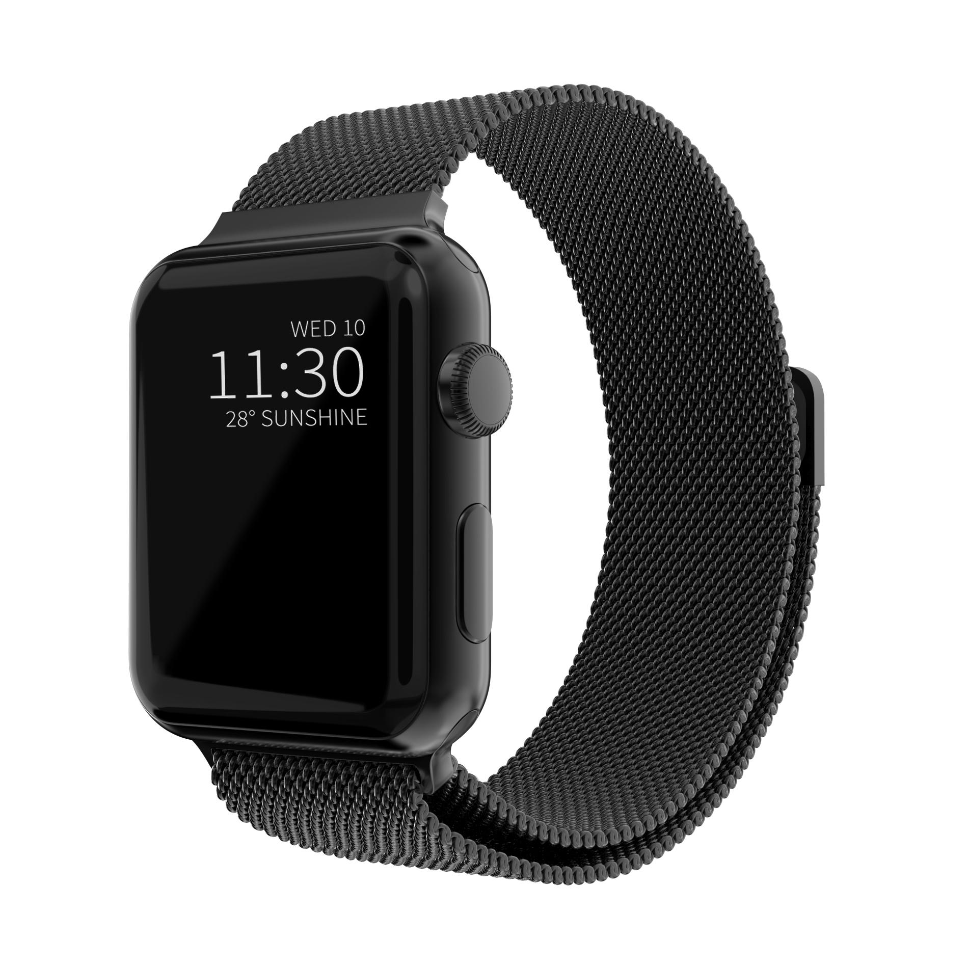 Apple Watch 42/44/45 mm Milanese Loop Band Black