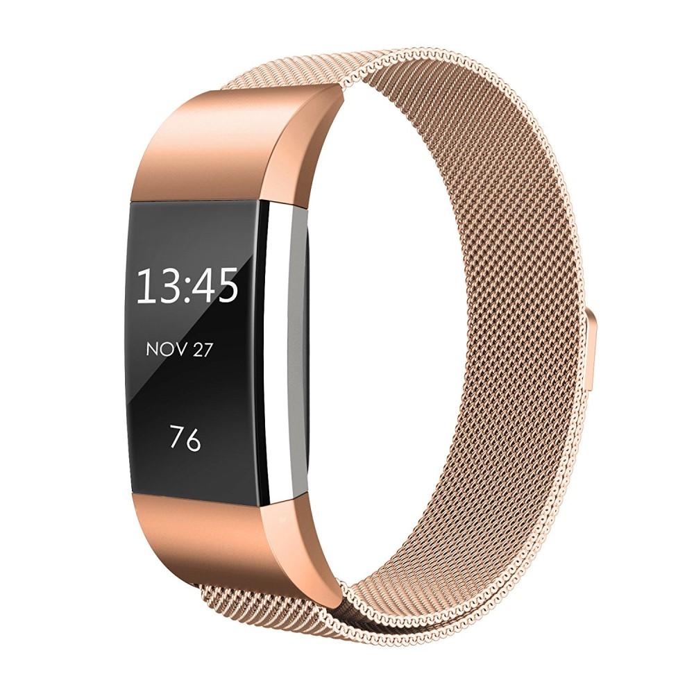 Fitbit Charge 2 Milanese Loop Band Rose Gold