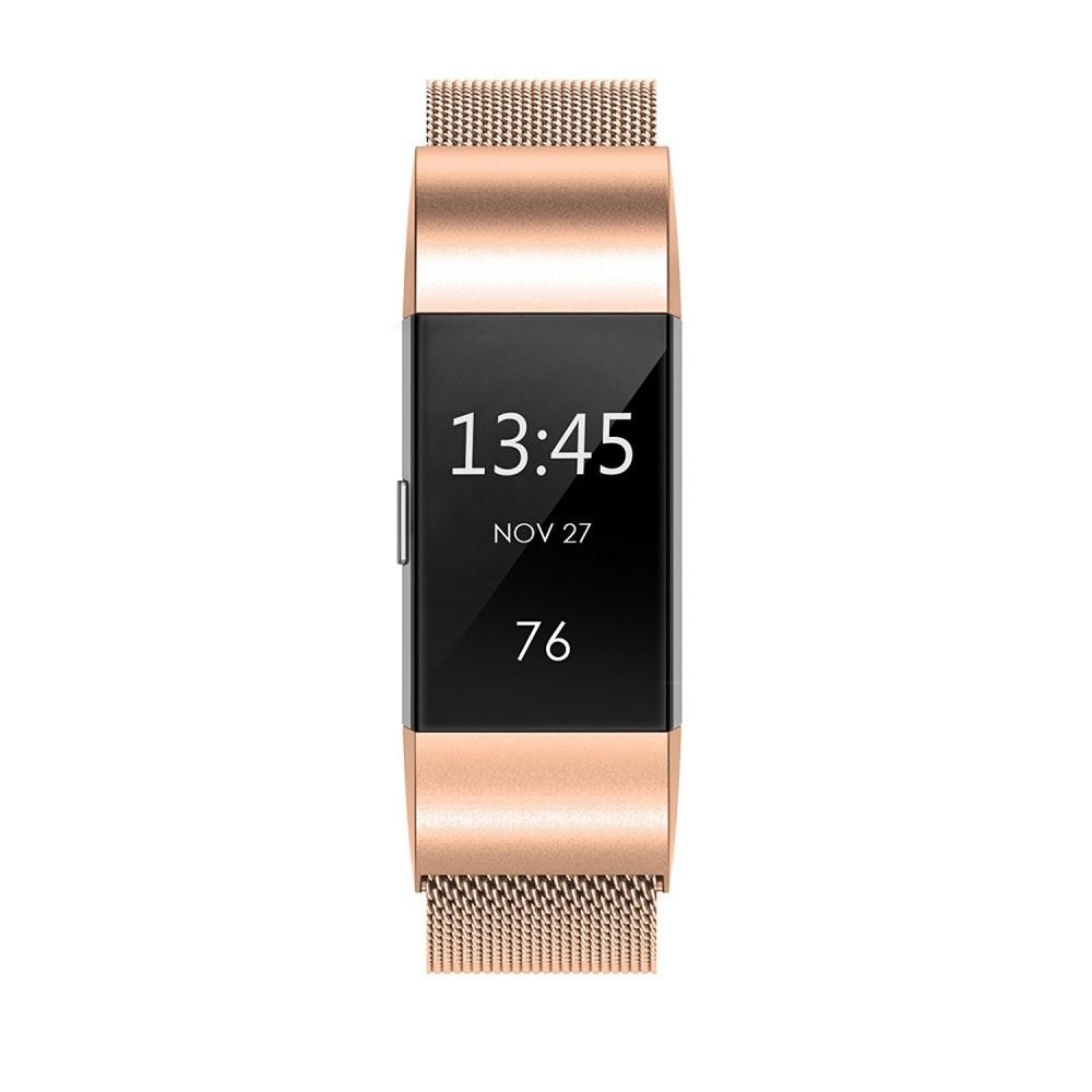 Fitbit Charge 2 Milanese Loop Band Rose Gold