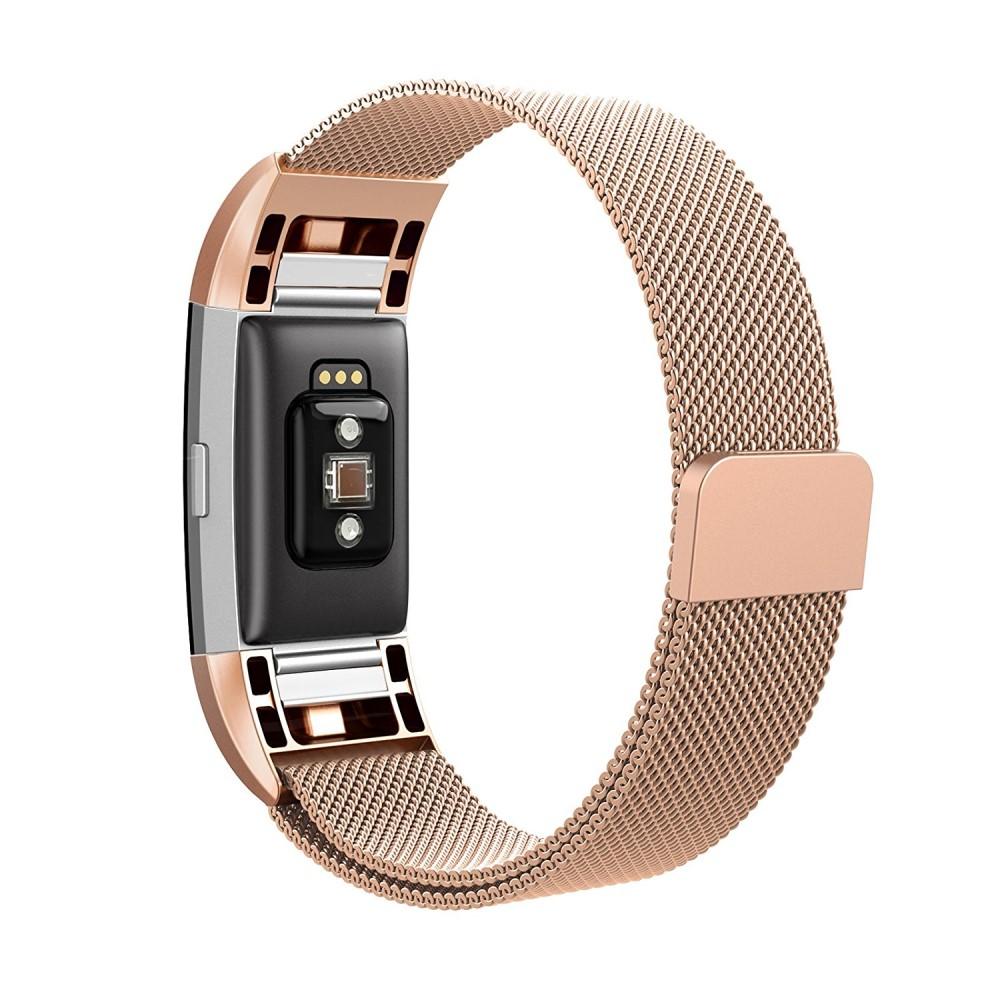 Fitbit Charge 2 Milanese Loop Band Rose Gold