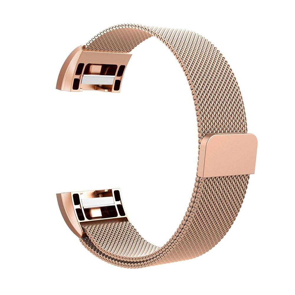 Fitbit Charge 2 Milanese Loop Band Rose Gold