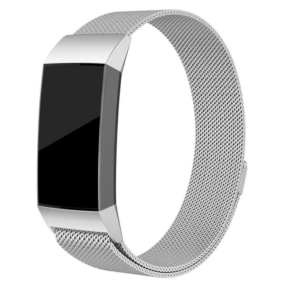 Fitbit Charge 3/4 Milanese Loop Band Silver