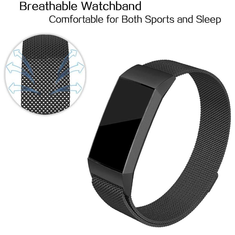 Fitbit Charge 3/4 Milanese Loop Band Black