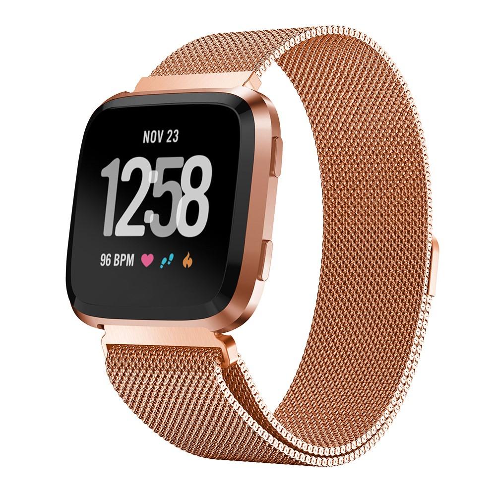 Fitbit Versa/Versa 2 Milanese Loop Band Rose Gold