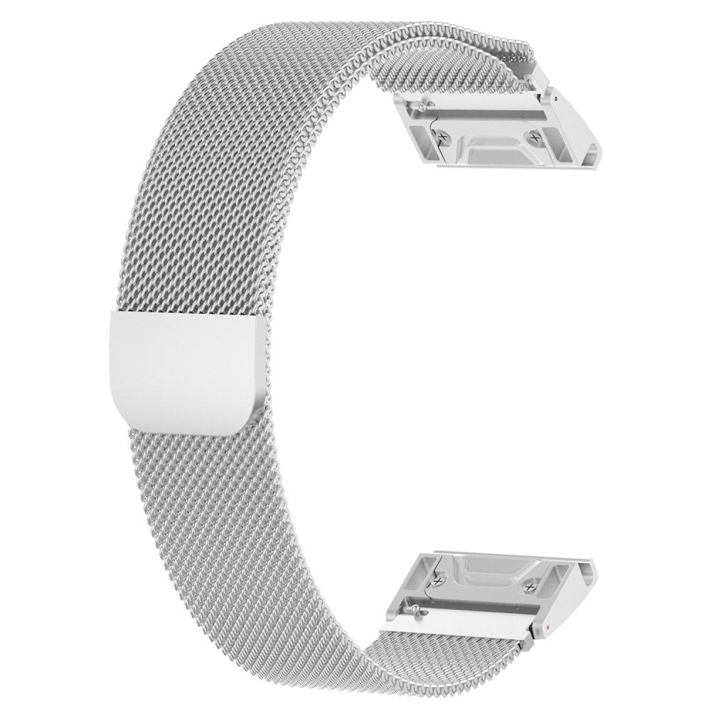 Garmin Fenix 5/5 Plus Milanese Loop Band Silver