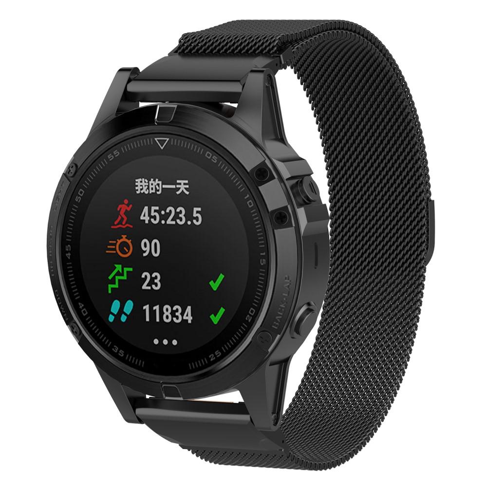 Garmin Fenix 7 Pro Milanese Loop Band Black