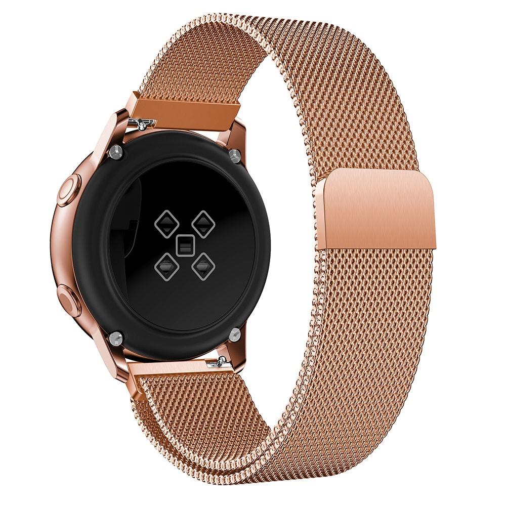 Samsung Galaxy Watch Active Milanese Loop Band Rose Gold