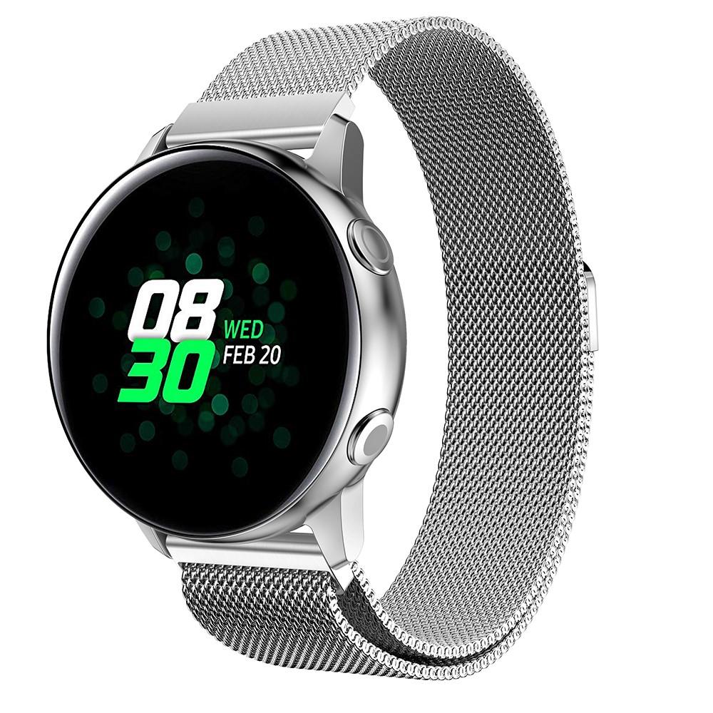 Samsung Galaxy Watch Active Milanese Loop Band Silver