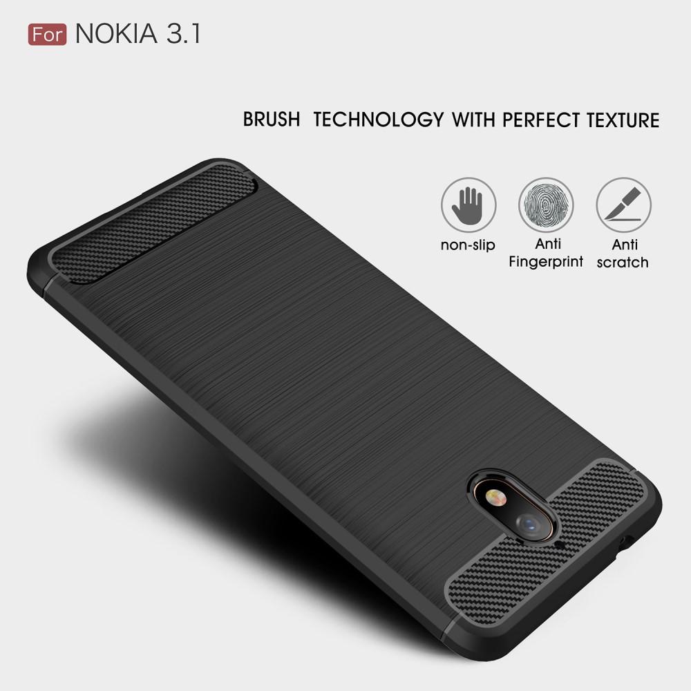 Nokia 3.1 2018 Brushed TPU Case Black