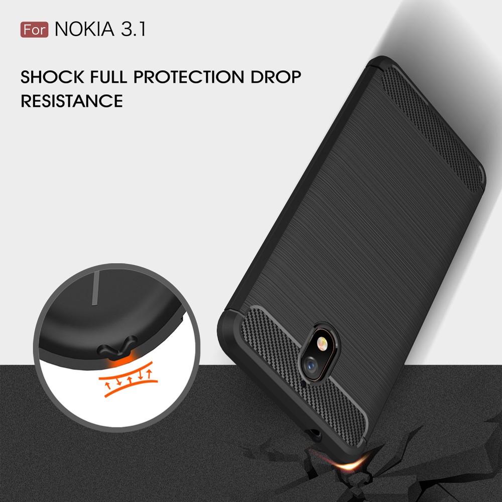 Nokia 3.1 2018 Brushed TPU Case Black