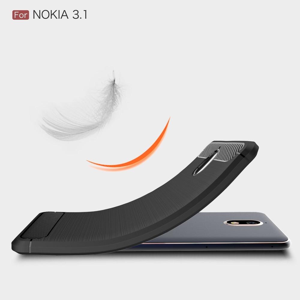 Nokia 3.1 2018 Brushed TPU Case Black