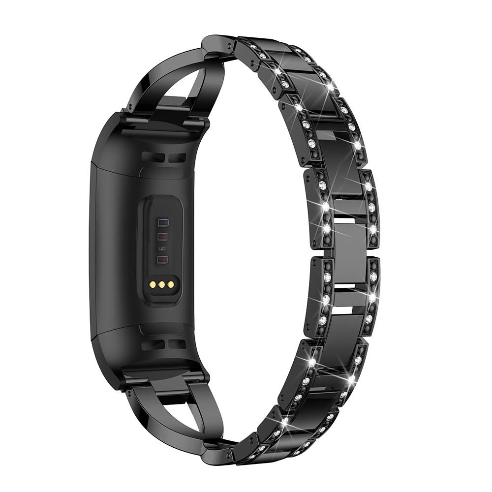 Fitbit Charge 3/4 Crystal Bracelet Black