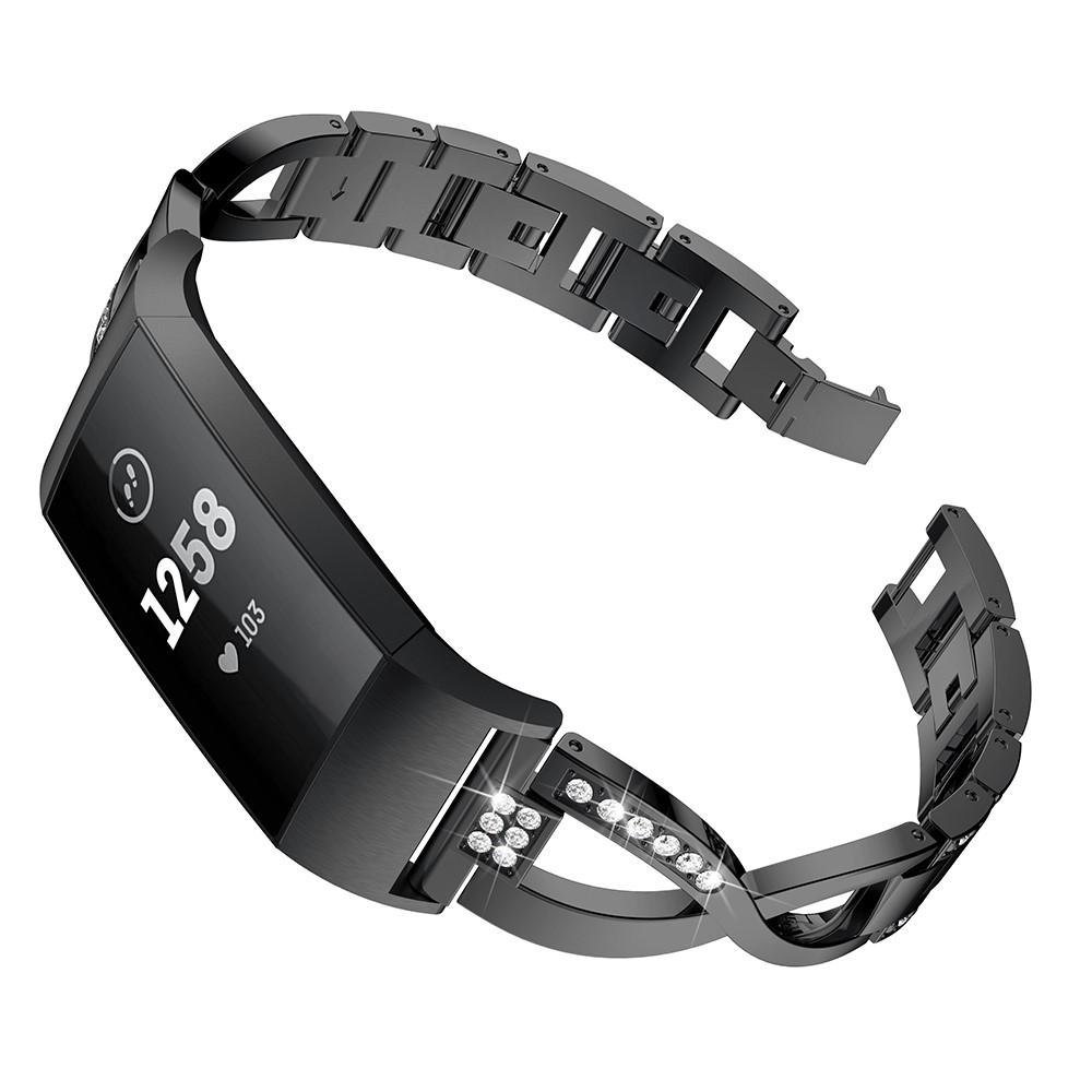 Fitbit Charge 3/4 Crystal Bracelet Black