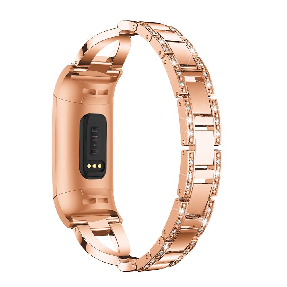 Fitbit Charge 3/4 Crystal Bracelet Rose Gold