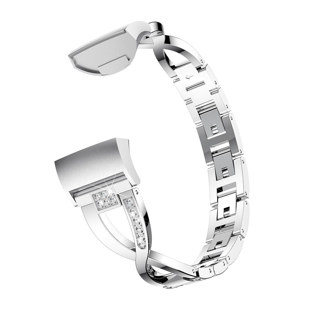 Fitbit Charge 3/4 Crystal Bracelet Silver