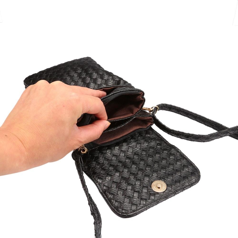 Braided Wallet Purse Black