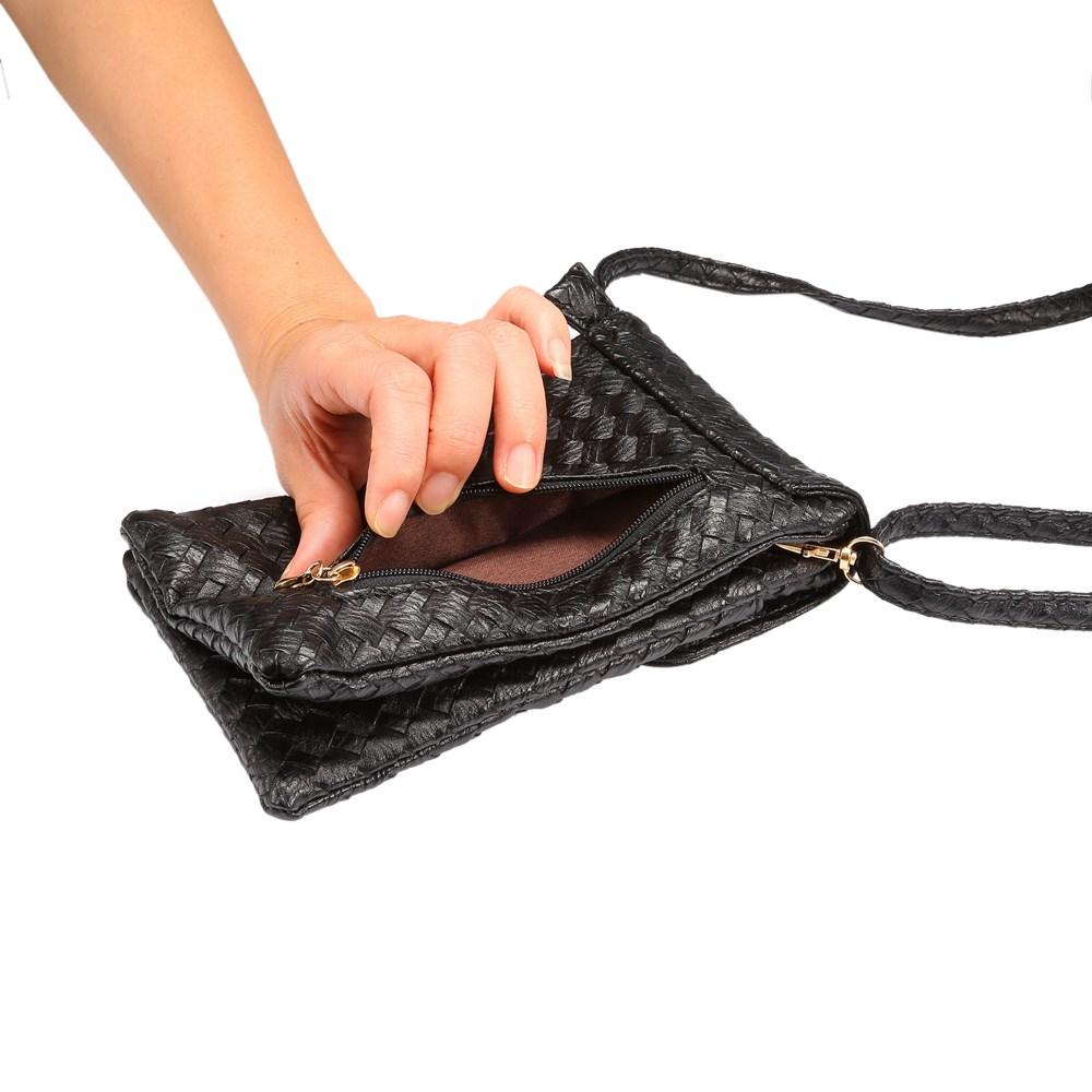 Braided Wallet Purse Black