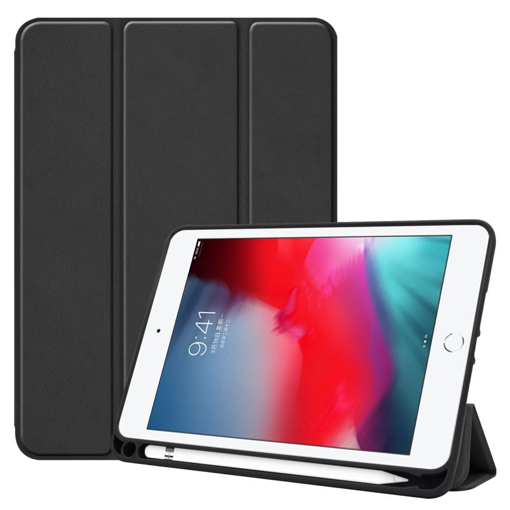 iPad Mini 5th Gen (2019) Tri-Fold Cover w. Pen-holder Black