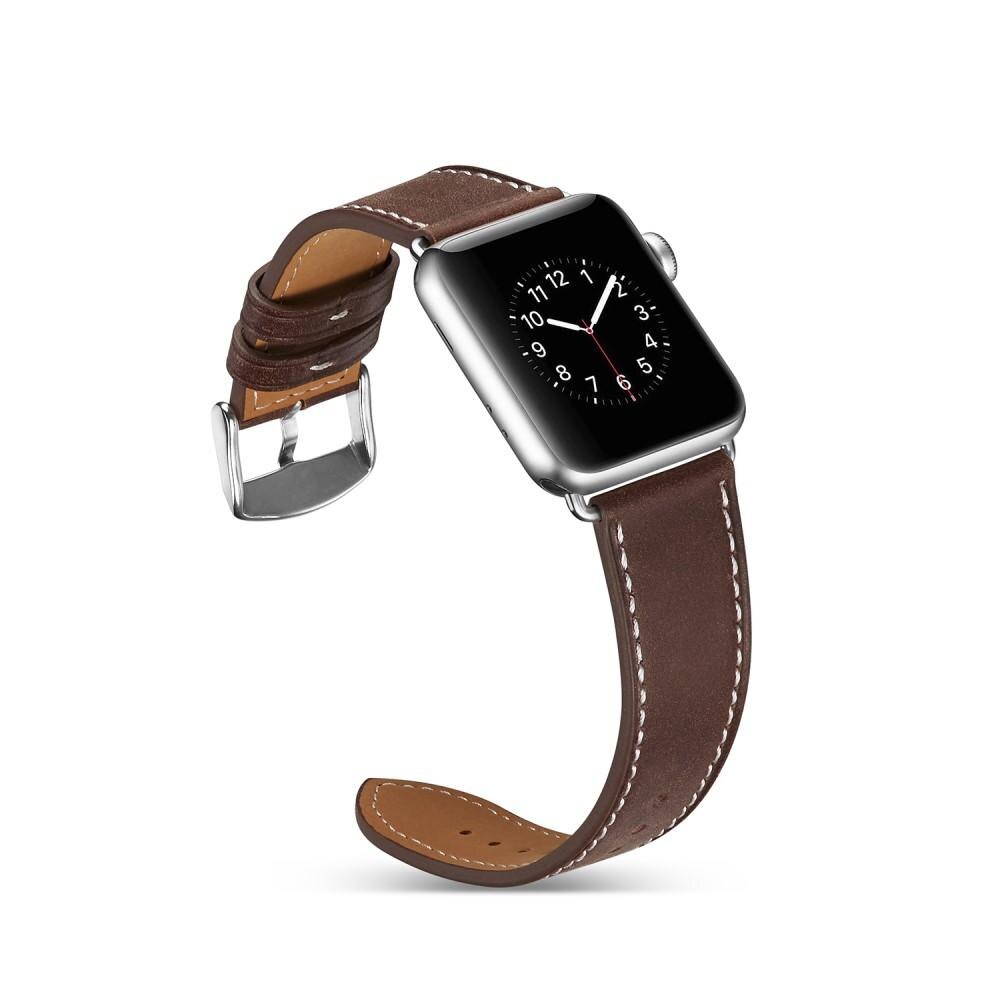 Apple Watch SE 40mm Leather Strap Brown