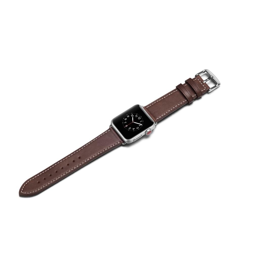 Apple Watch SE 40mm Leather Strap Brown