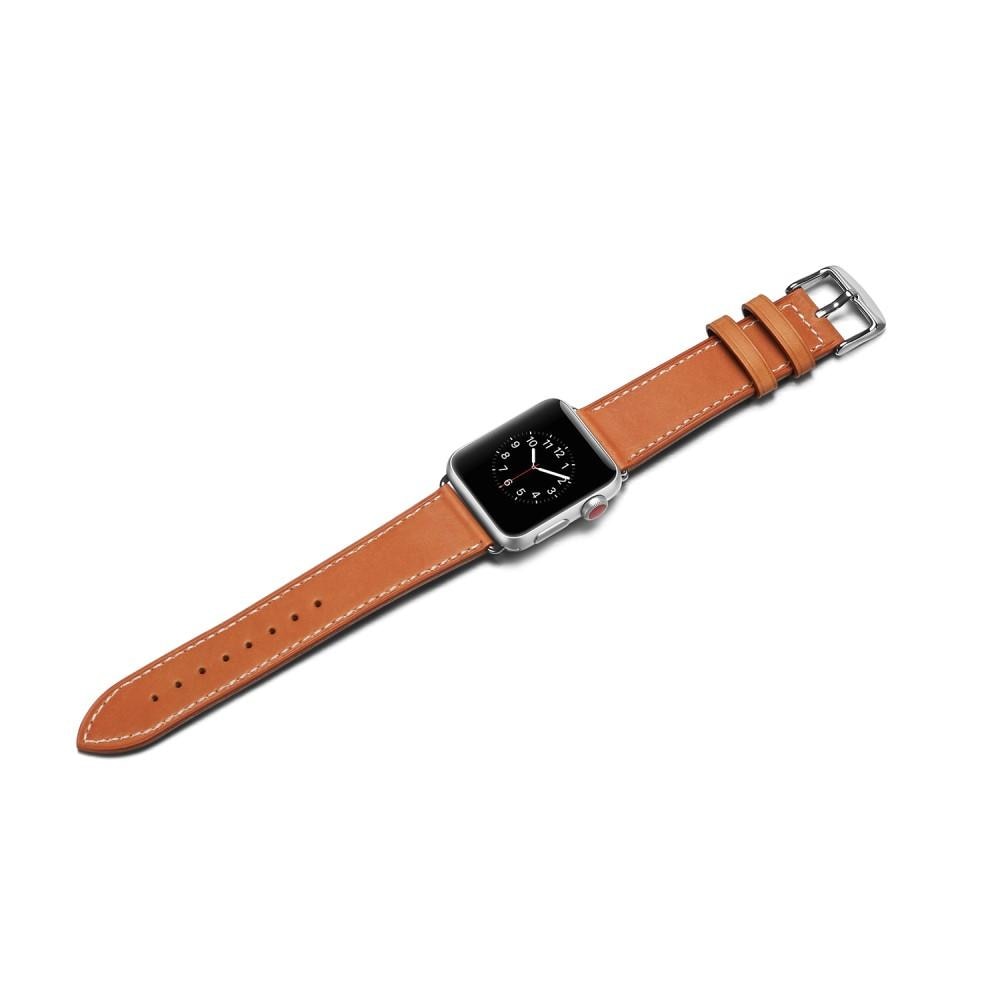 Apple Watch 41mm Series 8 Leather Strap Cognac