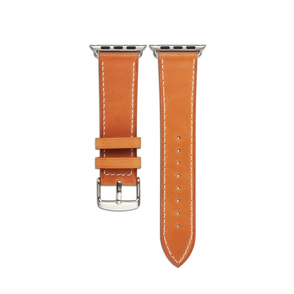 Apple Watch 41mm Series 8 Leather Strap Cognac