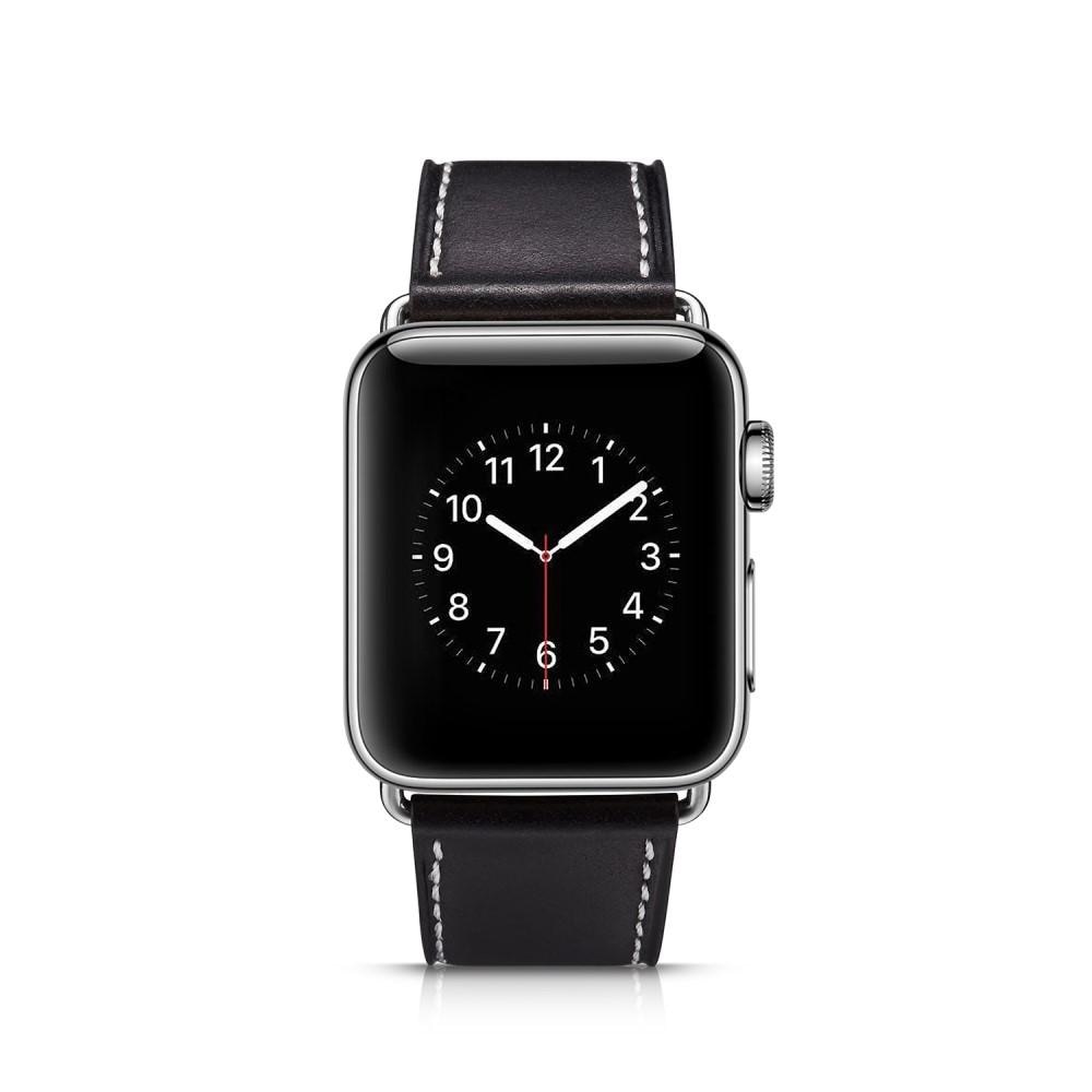 Apple Watch SE 40mm Leather Strap Black