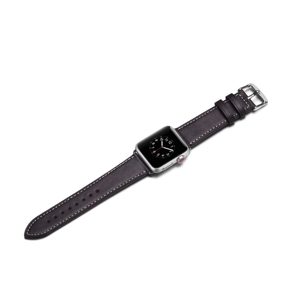 Apple Watch 41mm Series 8 Leather Strap Black