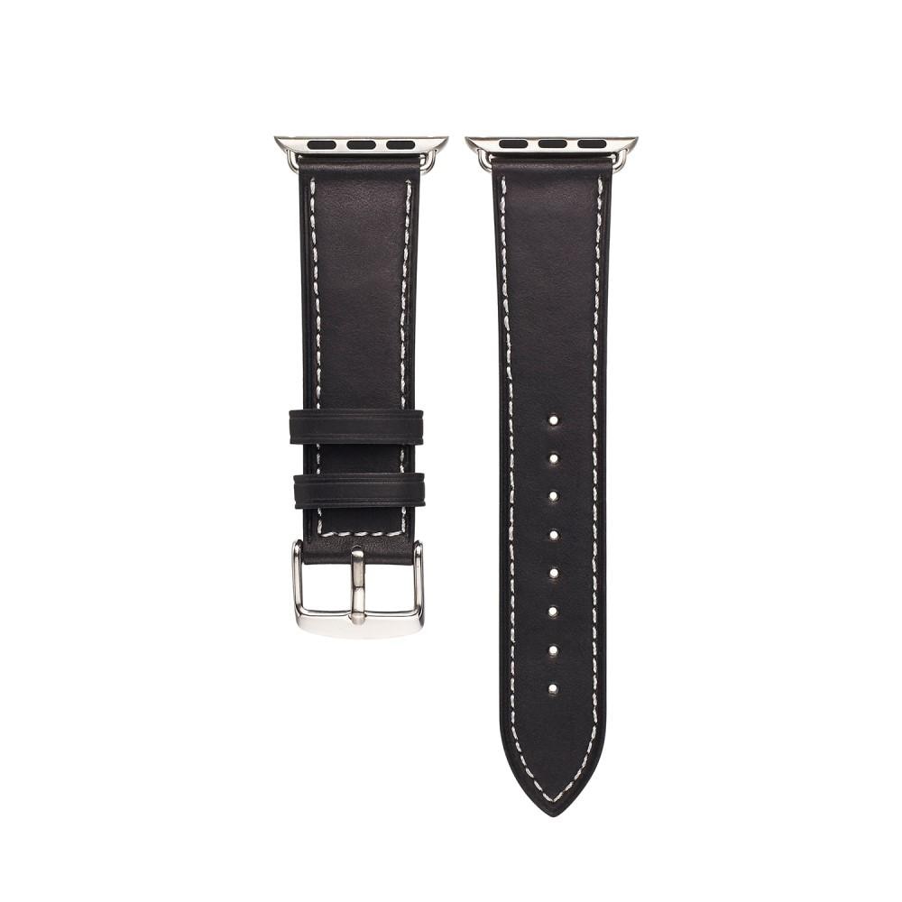 Apple Watch SE 40mm Leather Strap Black