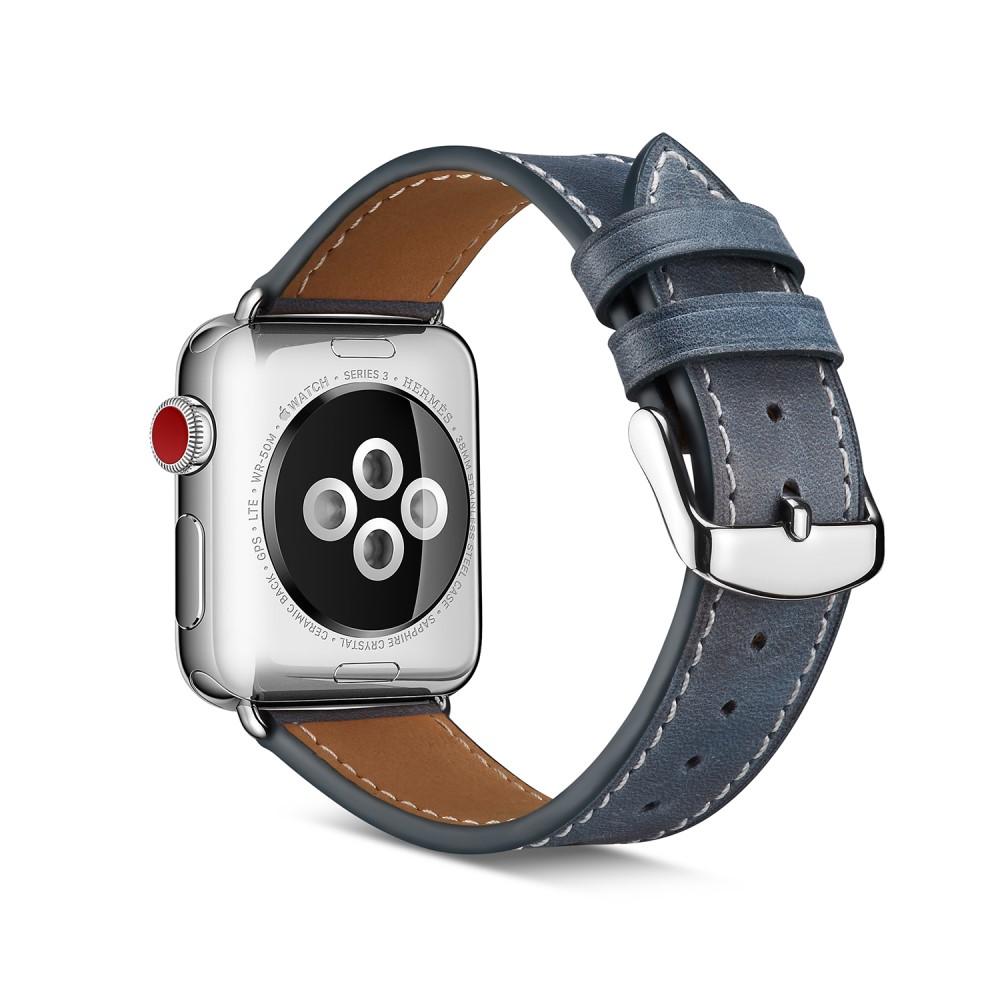 Apple Watch 45mm Series 8 Leather Strap Blue