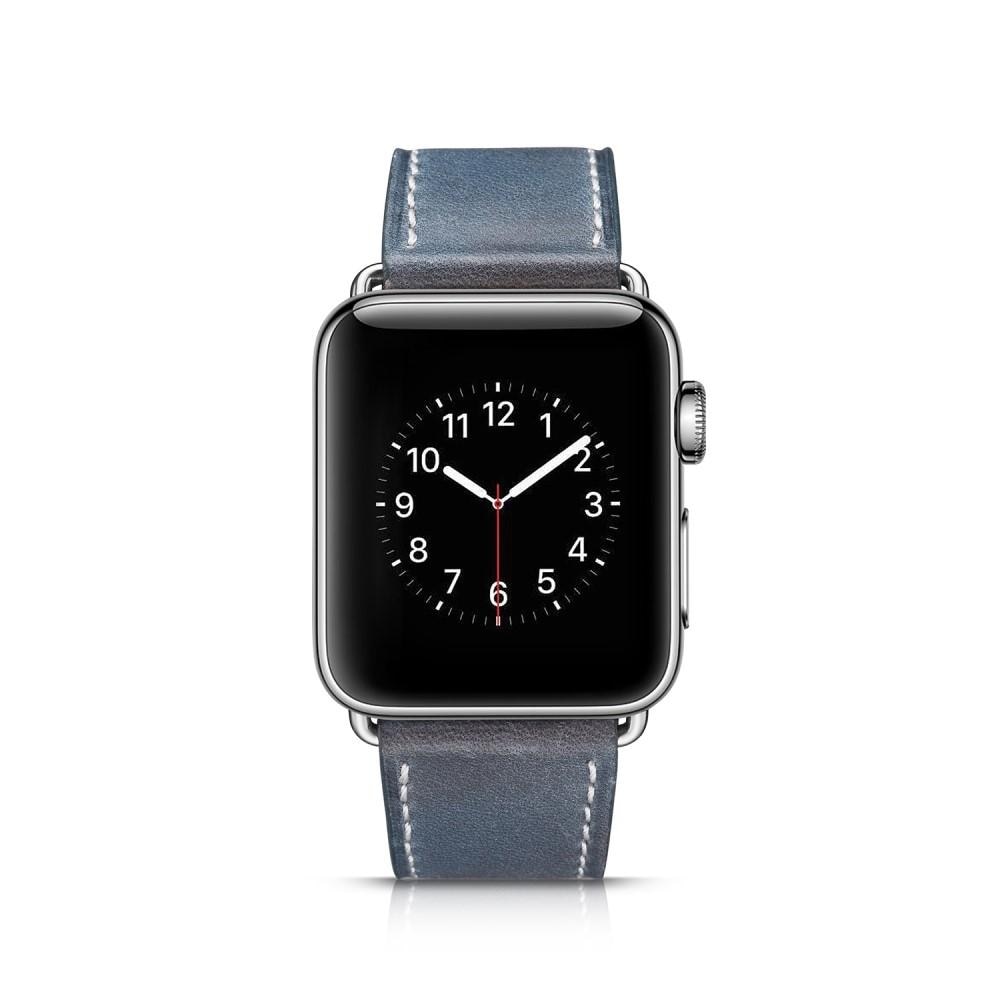 Apple Watch 41mm Series 8 Leather Strap Blue