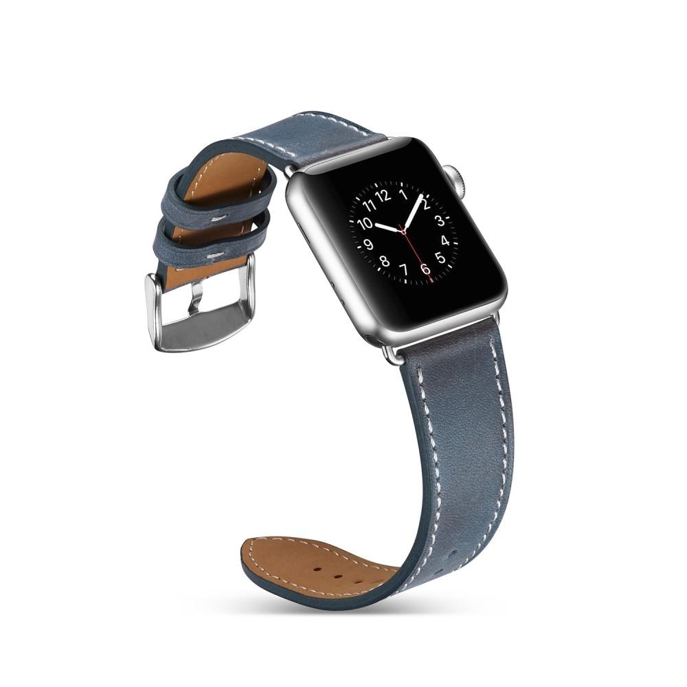 Apple Watch 42/44/45 mm Leather Strap Blue