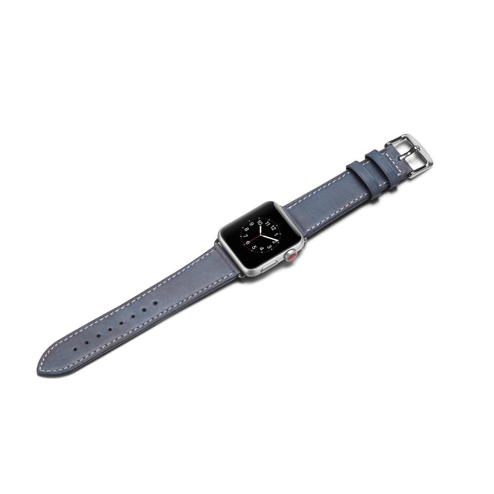 Apple Watch 45mm Series 8 Leather Strap Blue