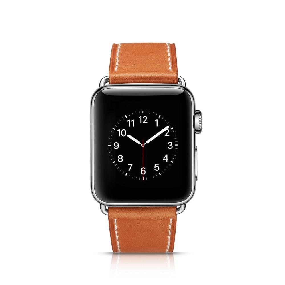 Apple Watch 45mm Series 8 Leather Strap Cognac