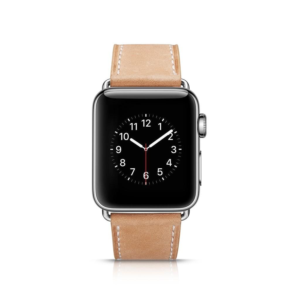Apple Watch Series 8 45mm Leather Strap Beige