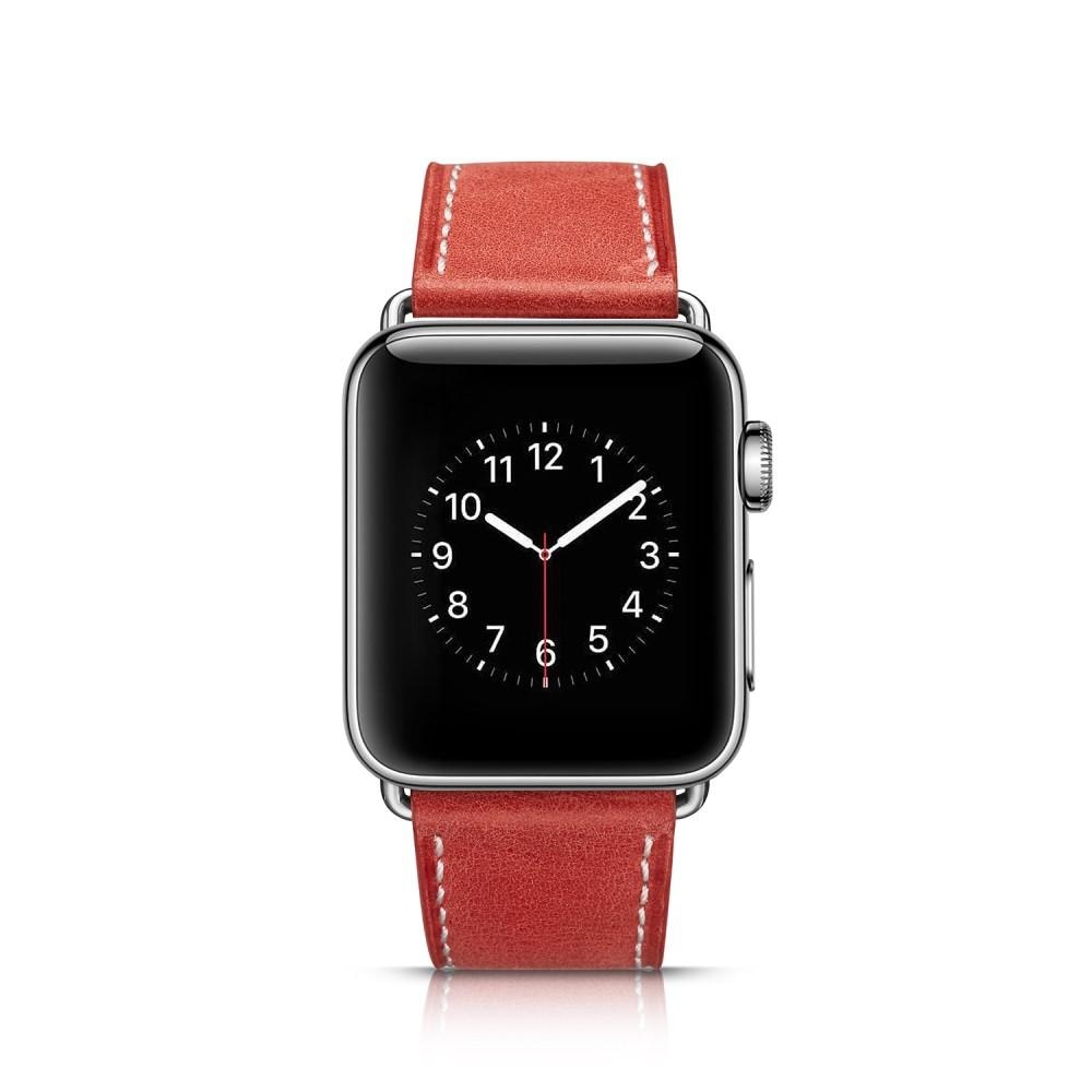 Apple Watch 38mm Leather Strap Red