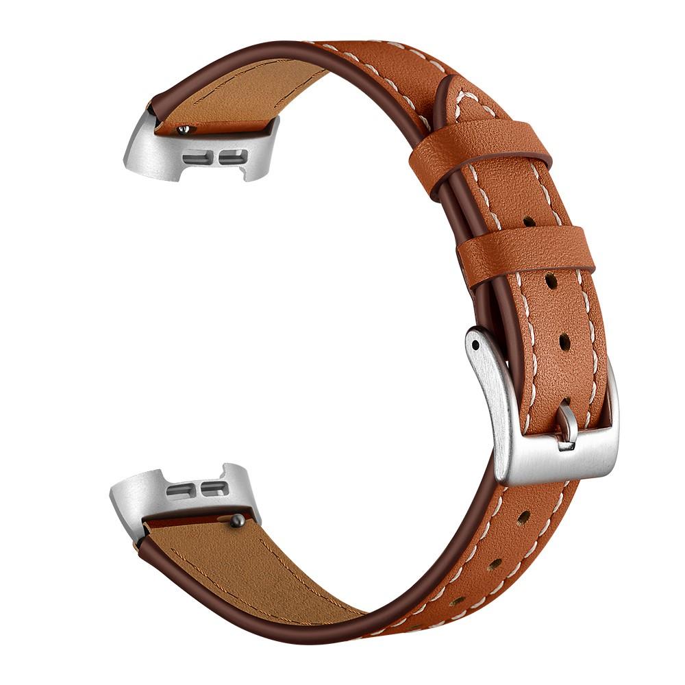 Fitbit Charge 4/Charge 3 Leather Strap Brown
