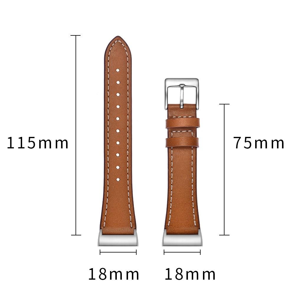 Fitbit Charge 4/Charge 3 Leather Strap Brown