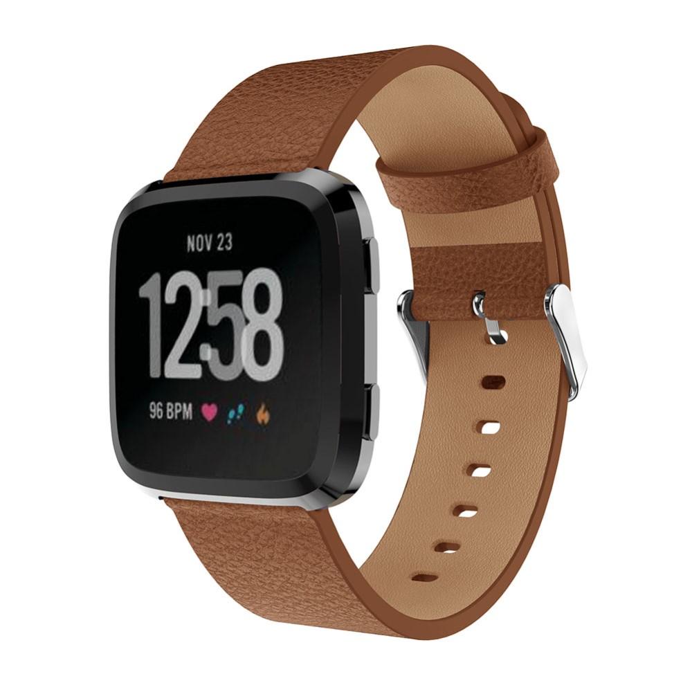 Fitbit Versa/Versa 2 Leather Strap Brown