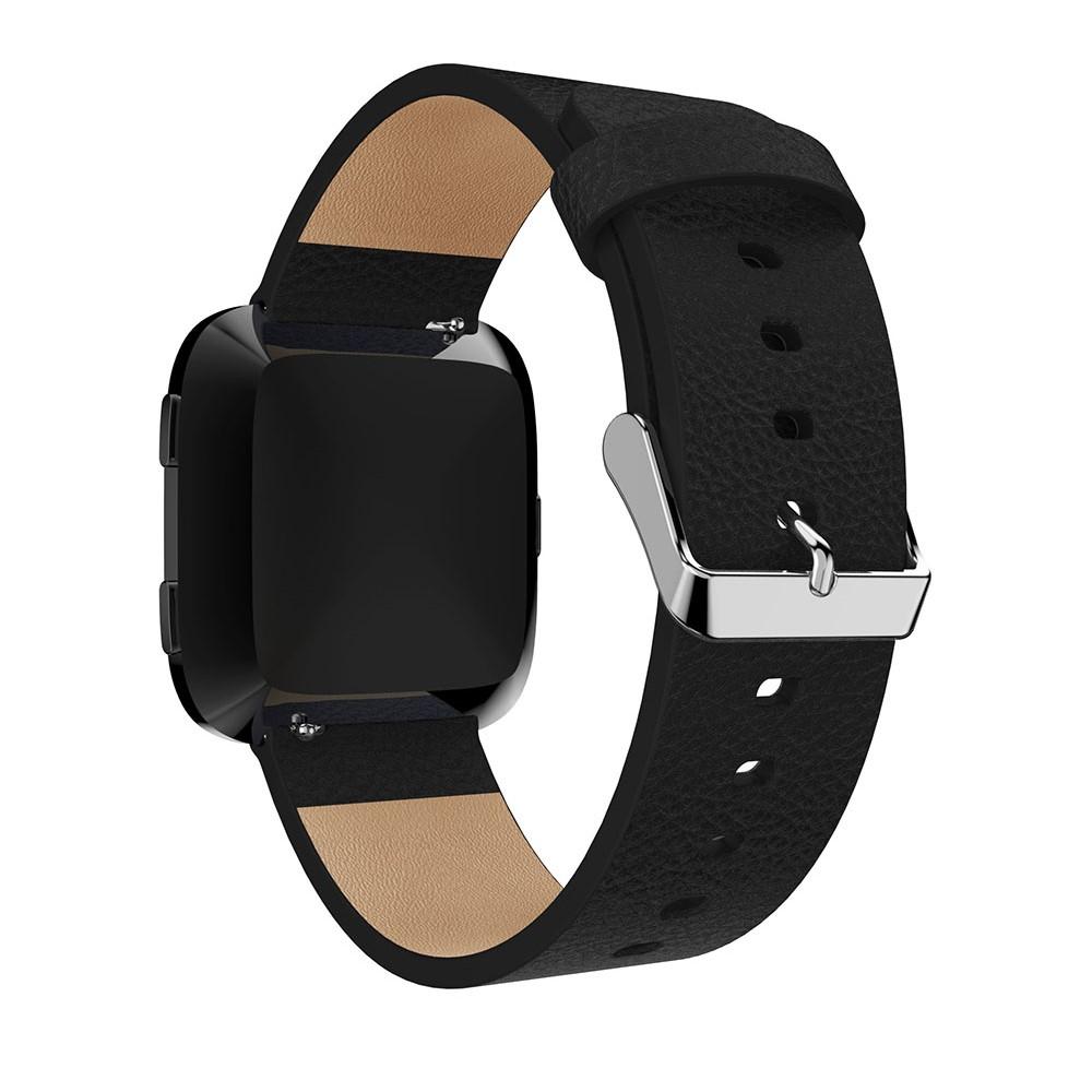 Fitbit Versa/Versa 2 Leather Strap Black