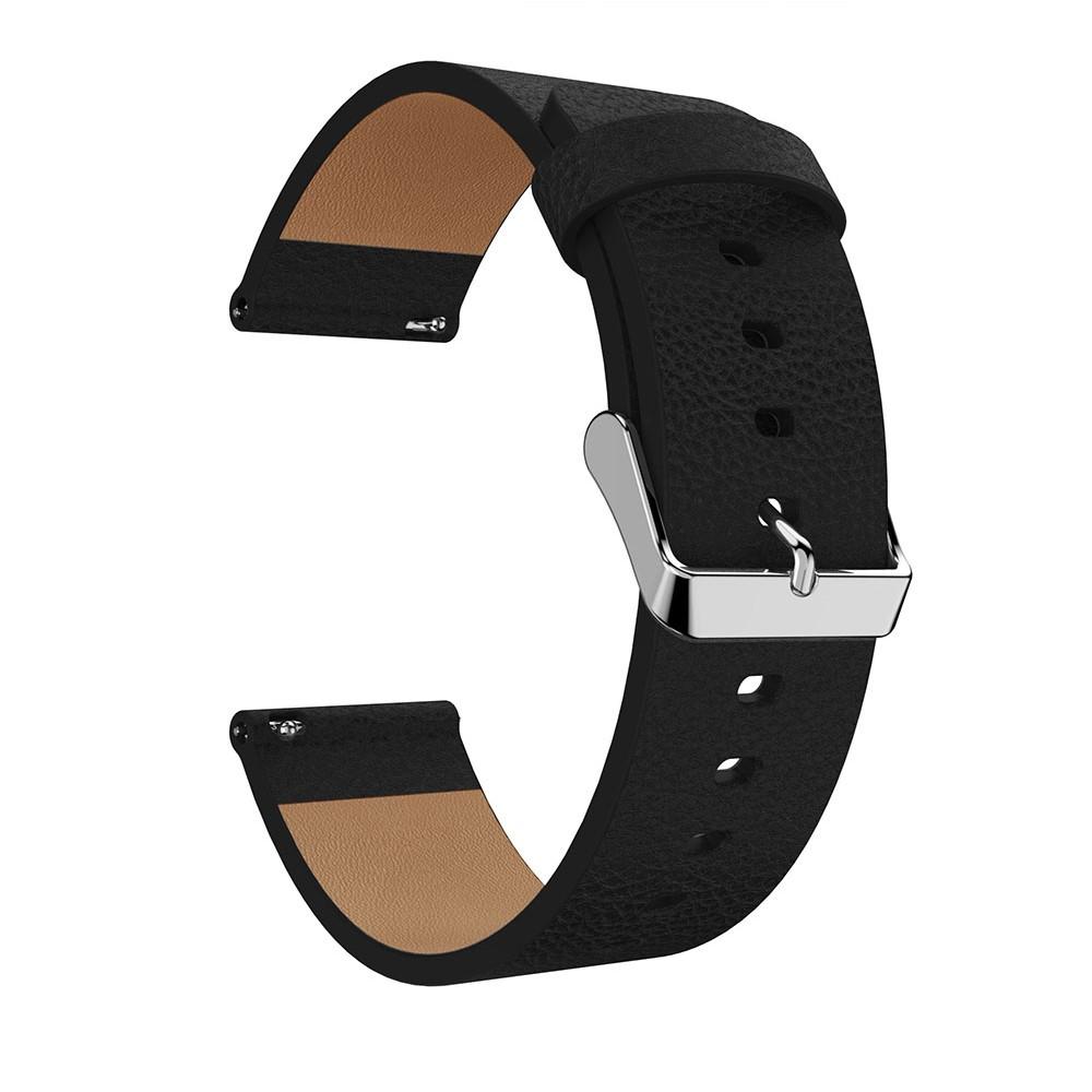 Fitbit Versa/Versa 2 Leather Strap Black