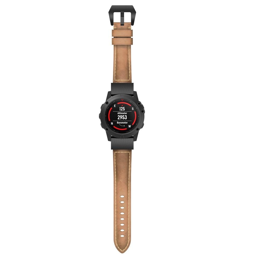 Garmin Fenix 7 Pro Leather Strap Brown