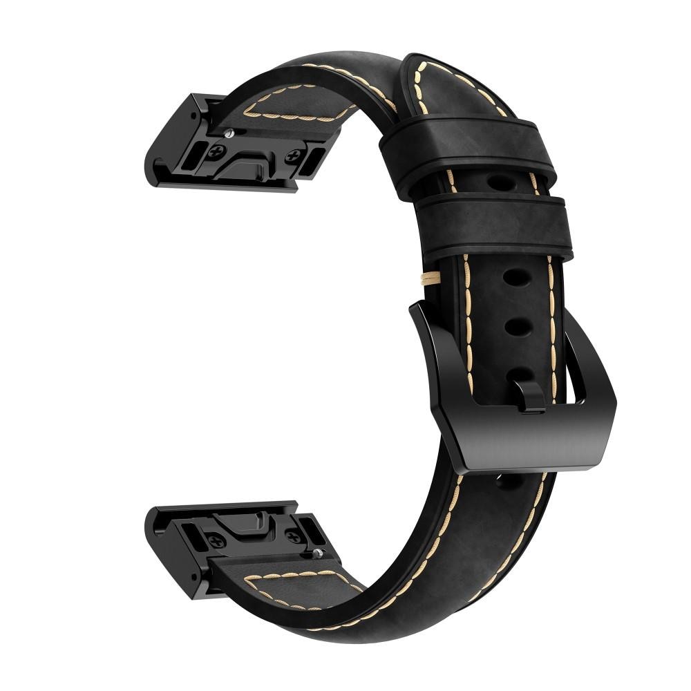 Garmin Fenix 7S Pro Leather Strap Black