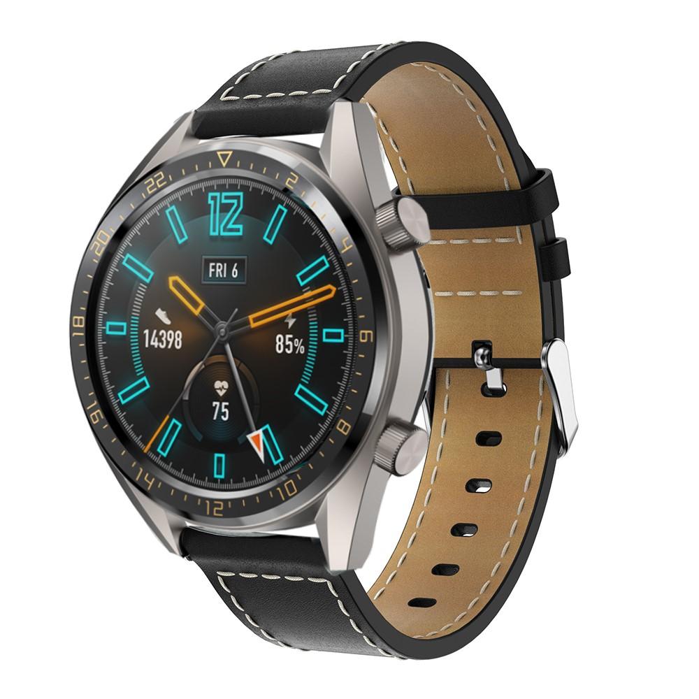 Huawei Watch GT/GT 2 46mm/GT 2e Leather Strap Black